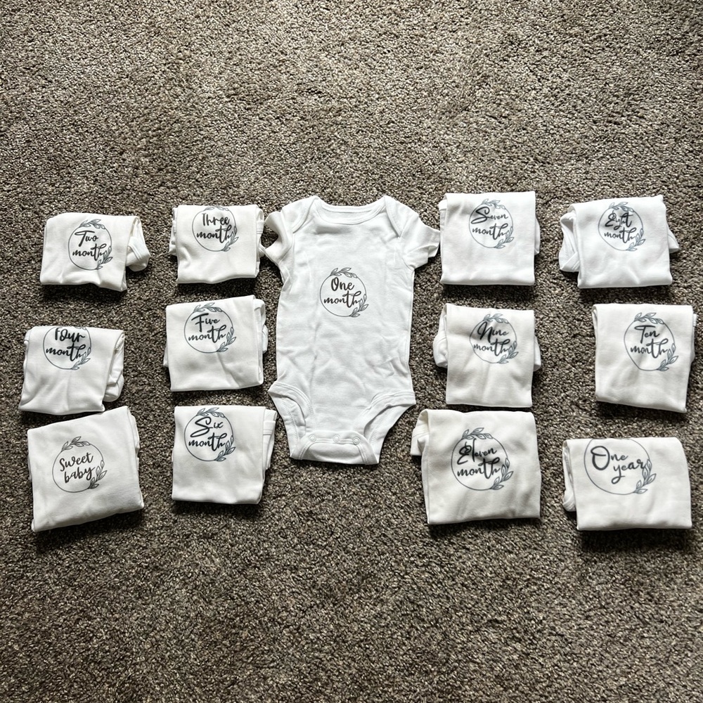 Monthly Milestone Onesies